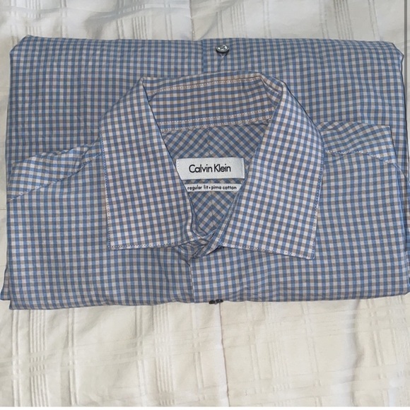 Calvin Klein Prima Cotton Button Down Shirt - Picture 1 of 7